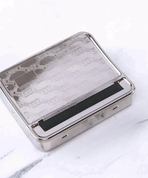 Boîte à rouler cigarettes 78 mm finition argent