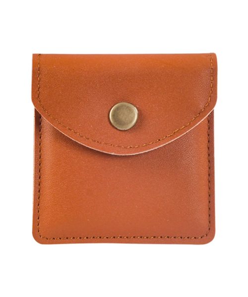 Cendrier de poche en cuir noir avec doublure ignifuge