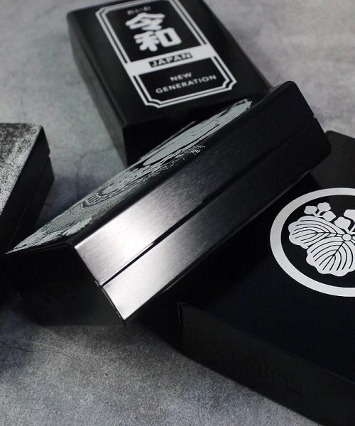 Boîte à cigarettes japonaise illustration ukiyo-e