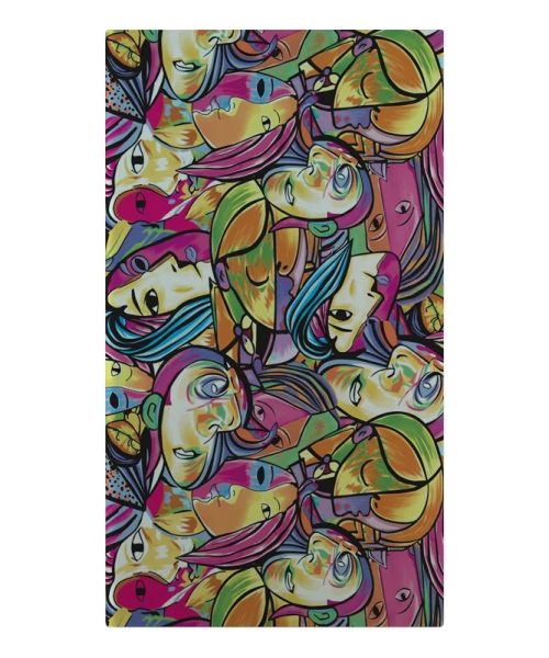 Boîte à cigarettes peinture motif huile abstraite doré